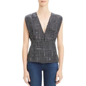 Theory Kimono Pleat Silk Top